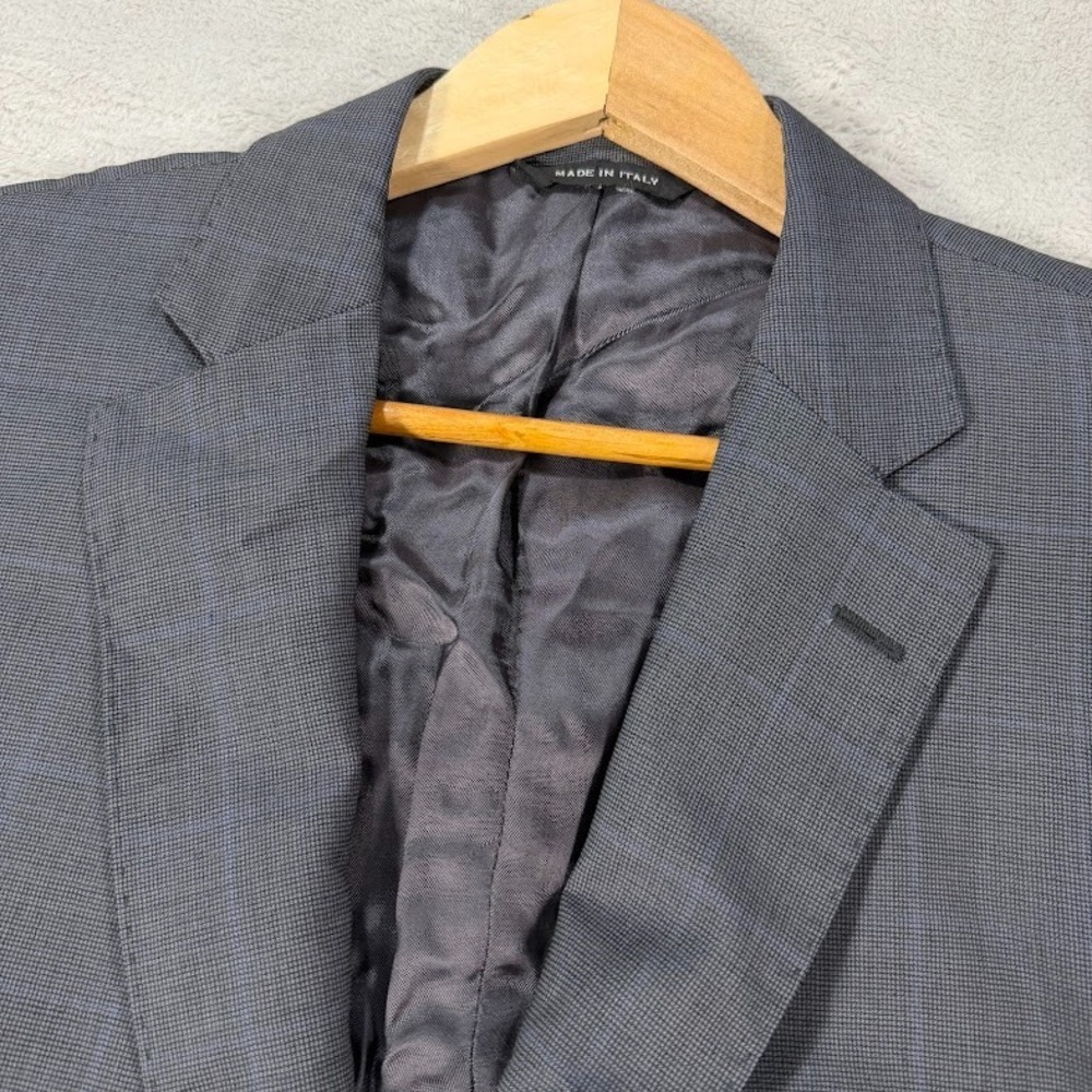 Saks Fifth Avenue Ermenegildo Zegna Mens 44R Blazer Blue Plaid Made in Italy EUC - Picture 2 of 13